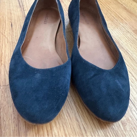 Margaux The Classic Midnight Blue Suede Round Toe Ballet Flat Size 38 - Picture 11 of 16